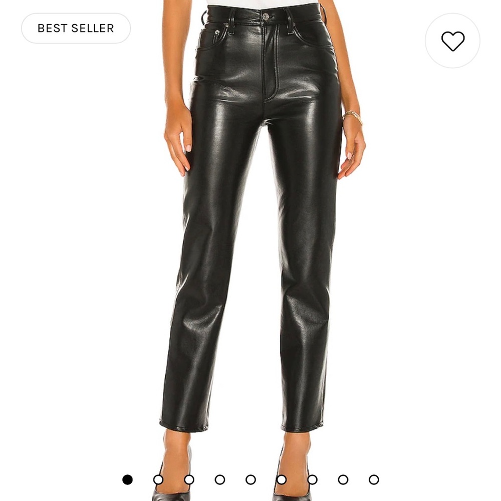 AGOLDE leather fitted 90’s pants NWOT